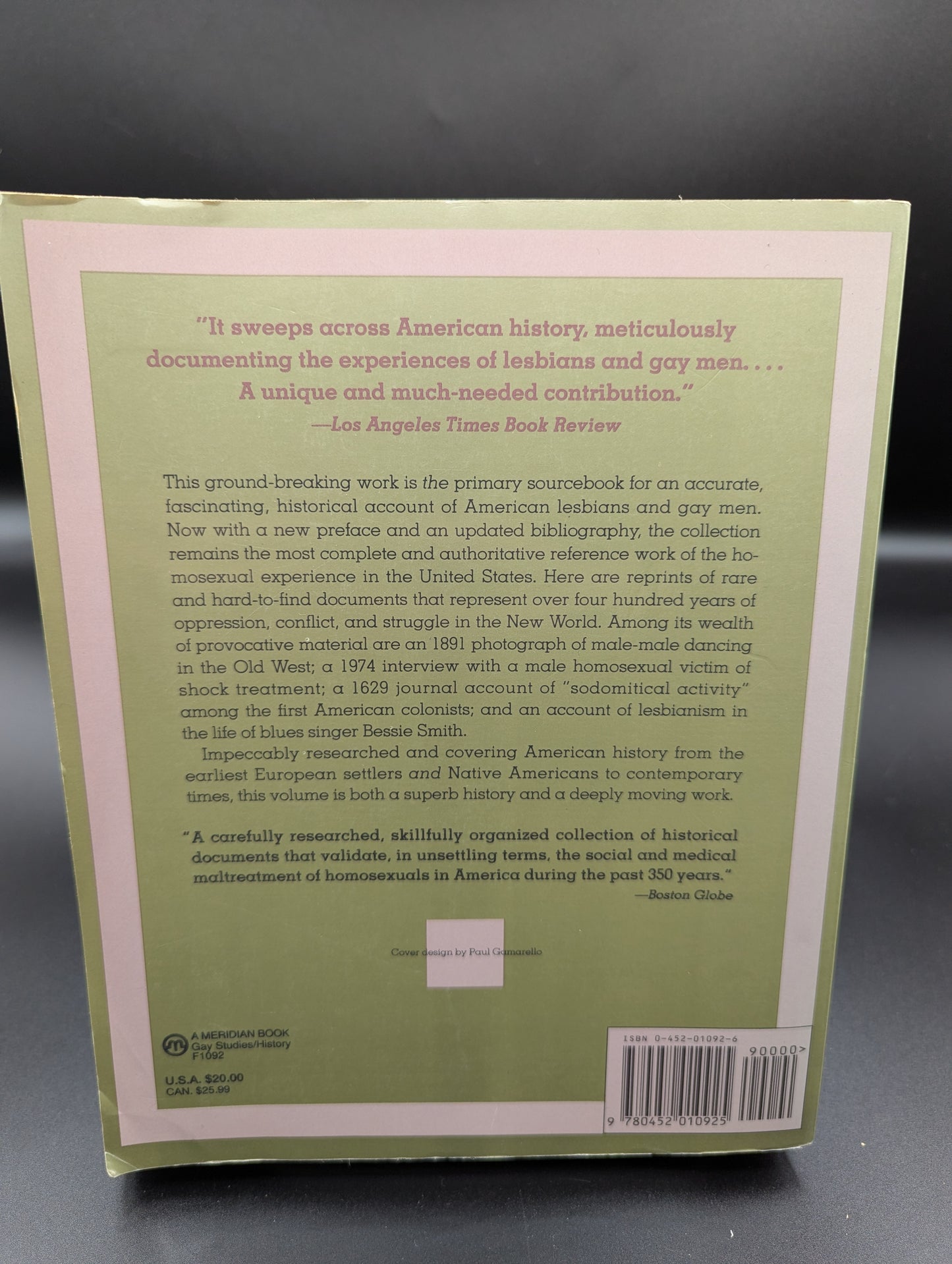 Gay American History : Lesbians and Gay Men in the USA