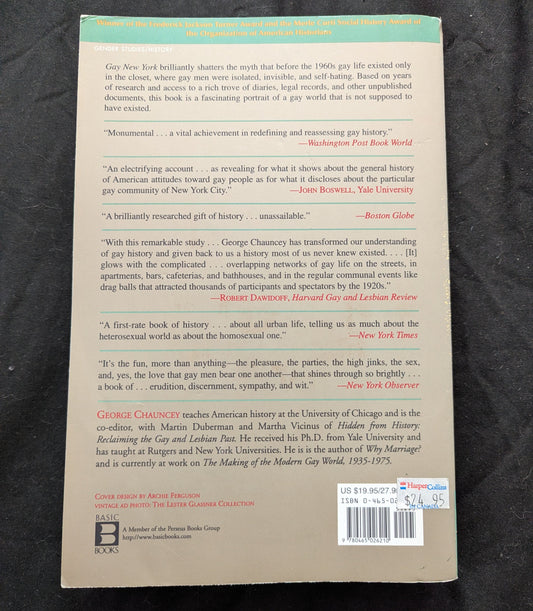 Gay New York : Gender, Urban Culture, and the Making of the Gay Male World 1890-1940