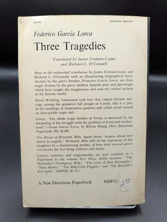 Lorca : 3 Tragedies