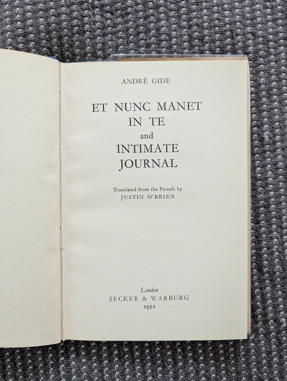 En Nunc Manet in Te and Intimate Journal